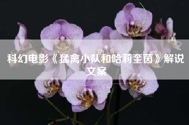 科幻电影《猛禽小队和哈莉奎茵》解说文案-AI电影文案解说网