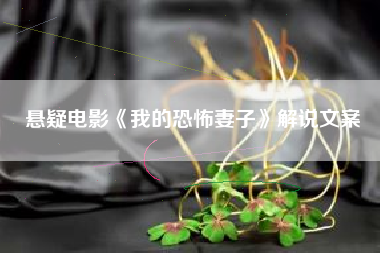 悬疑电影《我的恐怖妻子》解说文案-AI电影文案解说网